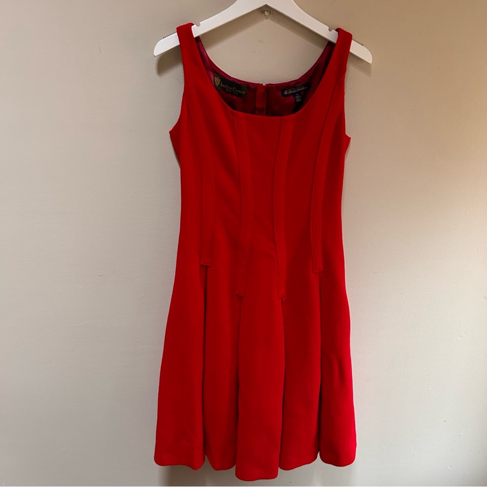 Brooks Brothers ~ Red Italian Wool Paneled Sleeveless Dress in size 6